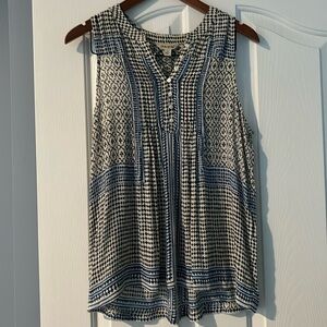 Lucky Brand pleated tunic tank top